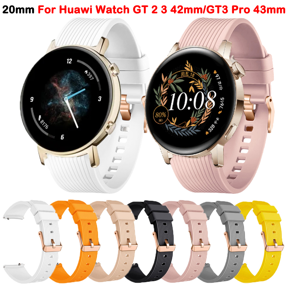 Silicone Watch Band 22Mm - For Huawei GT2 42mm SmartWatch Band