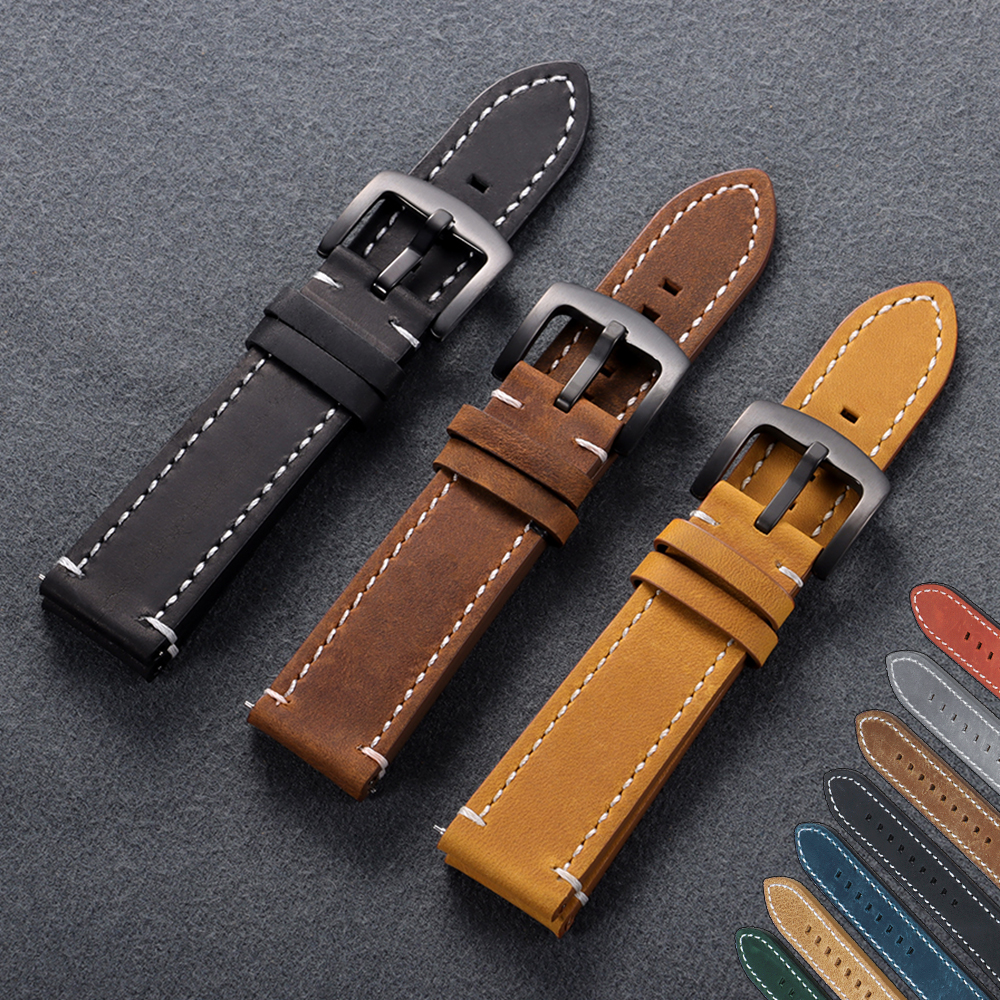 Leather Strap Quick Release - Vintage Calfskin Leather Watchband Soft Strap