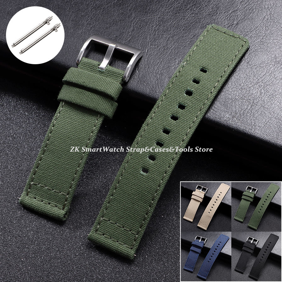 Canvas Strap Watch - Nylon Watch Strap 20mm 22mm for