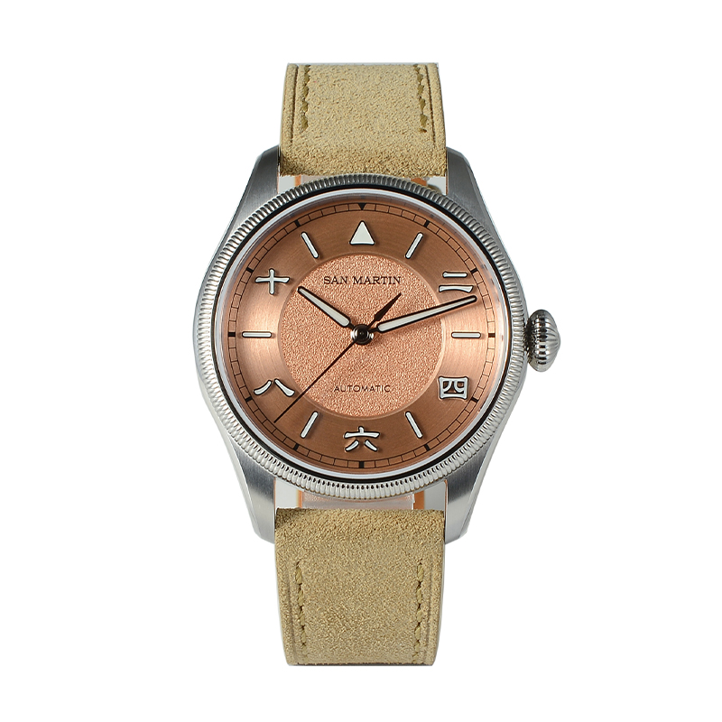 San Martin Men Automatic Watch - Leather Strap Quick Release avaliação e preço