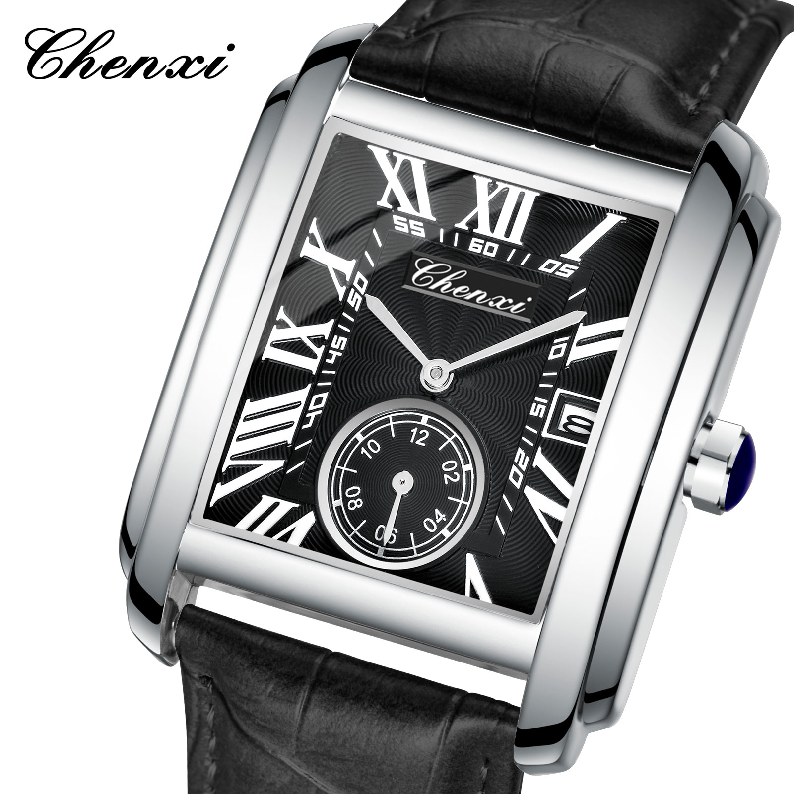Chenxi 8216 New Fashion Boy Cl - Leather Watch Band Men avaliação e preço