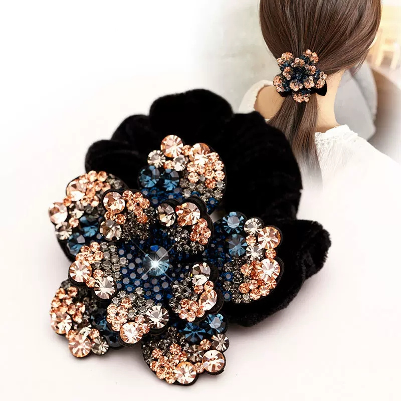 Women Rhinestone Scrunchies Ve - Silicone Band Women avaliação e preço