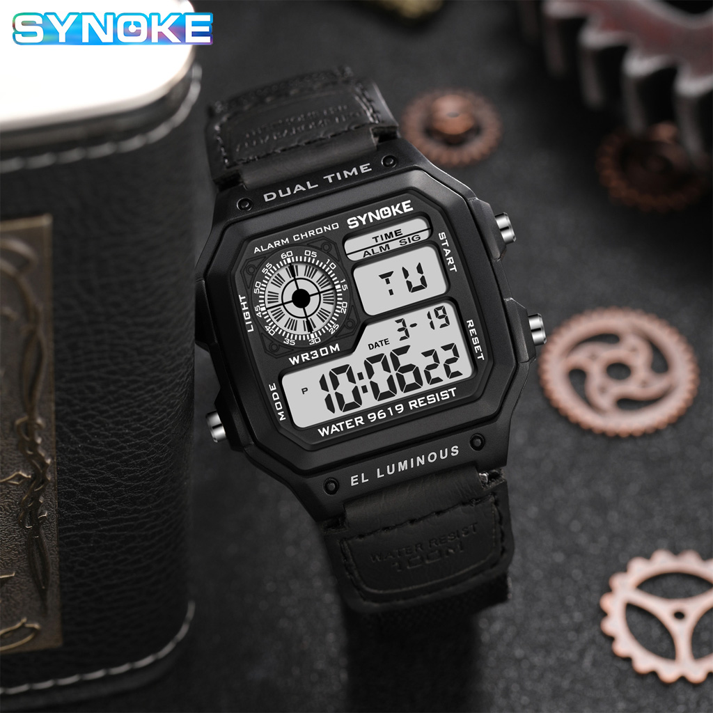 Synoke Outdoor Military Digita - Canvas Strap Watch avaliação e preço