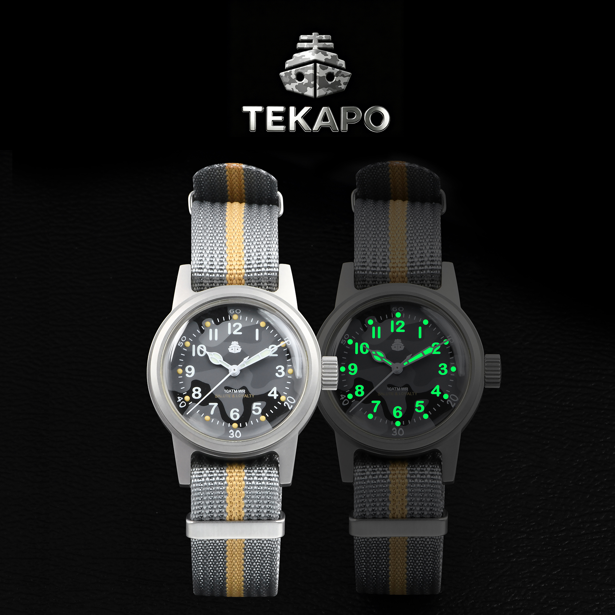 TEKAPO Replica World War II Re - Canvas Strap Watch avaliação e preço