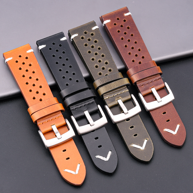 Breathable Genuine Leather Qui - Canvas Strap Watch avaliação e preço