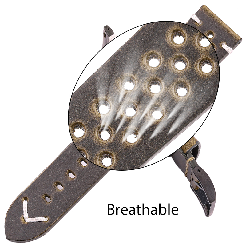Breathable Genuine Leather Qui - Canvas Strap Watch avaliação e preço