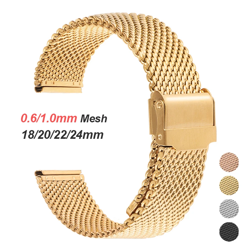 0.6mm 1.0mm Milanese Mesh Stra - Mesh Strap Metal avaliação e preço