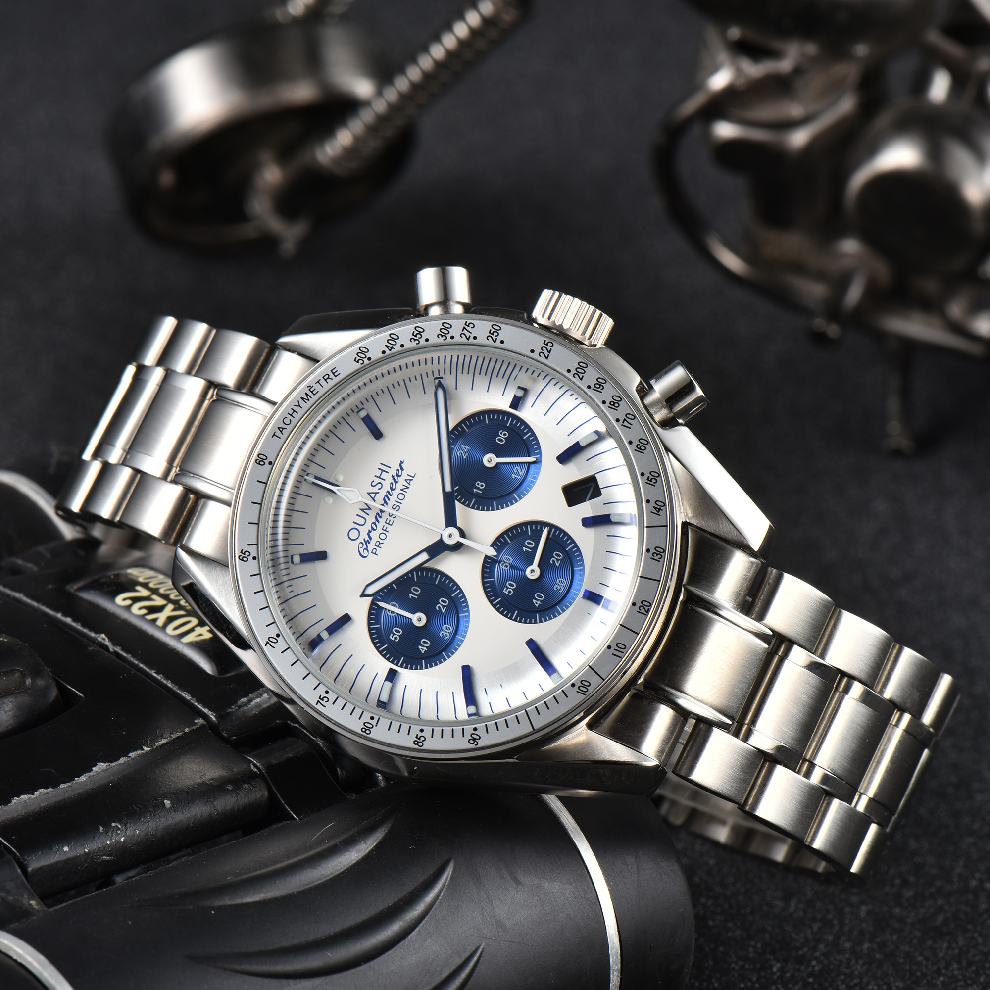 41mm Men's watch Stainless ste - Stainless Bracelet Diver avaliação e preço