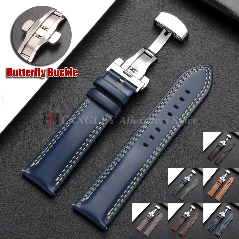 Calfskin Genuine Leather Watch - Rubber Strap Diver avaliação e preço