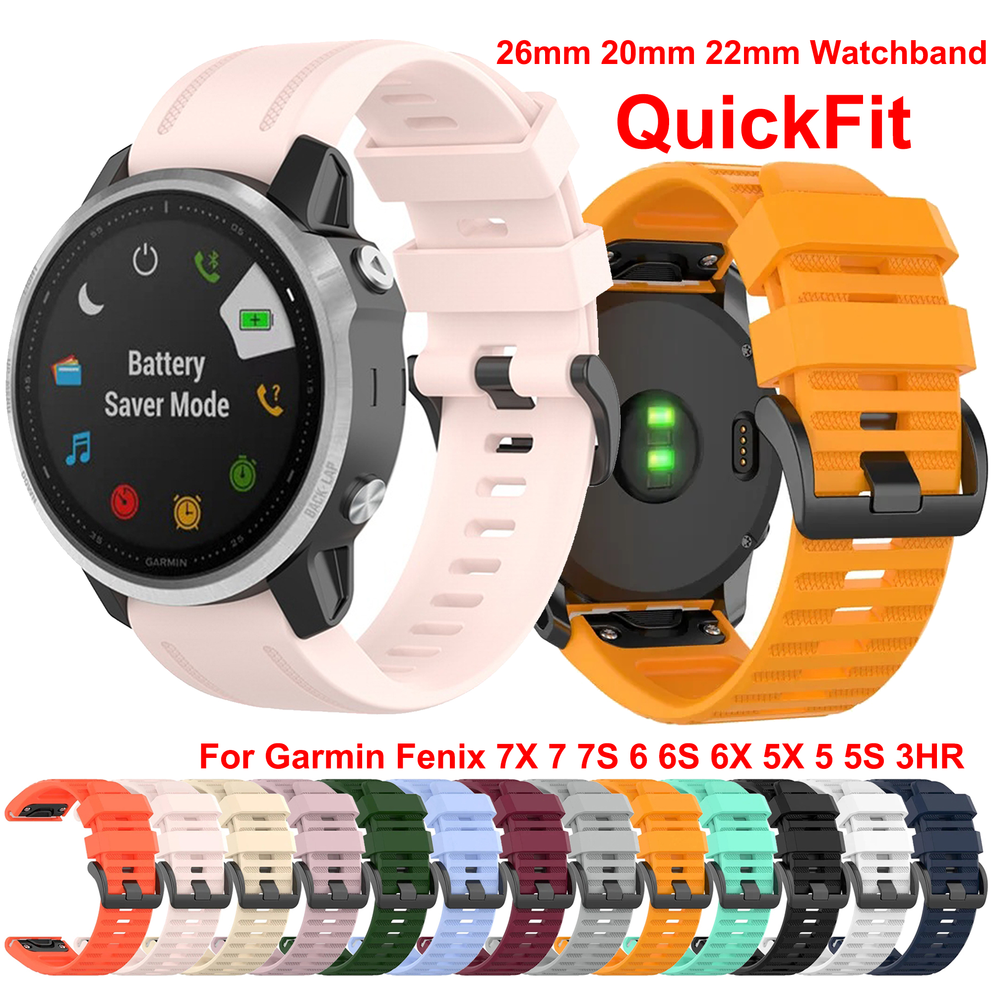Watch Bands For Garmin Fenix 8 - Silicone Watch Band 22Mm avaliação e preço