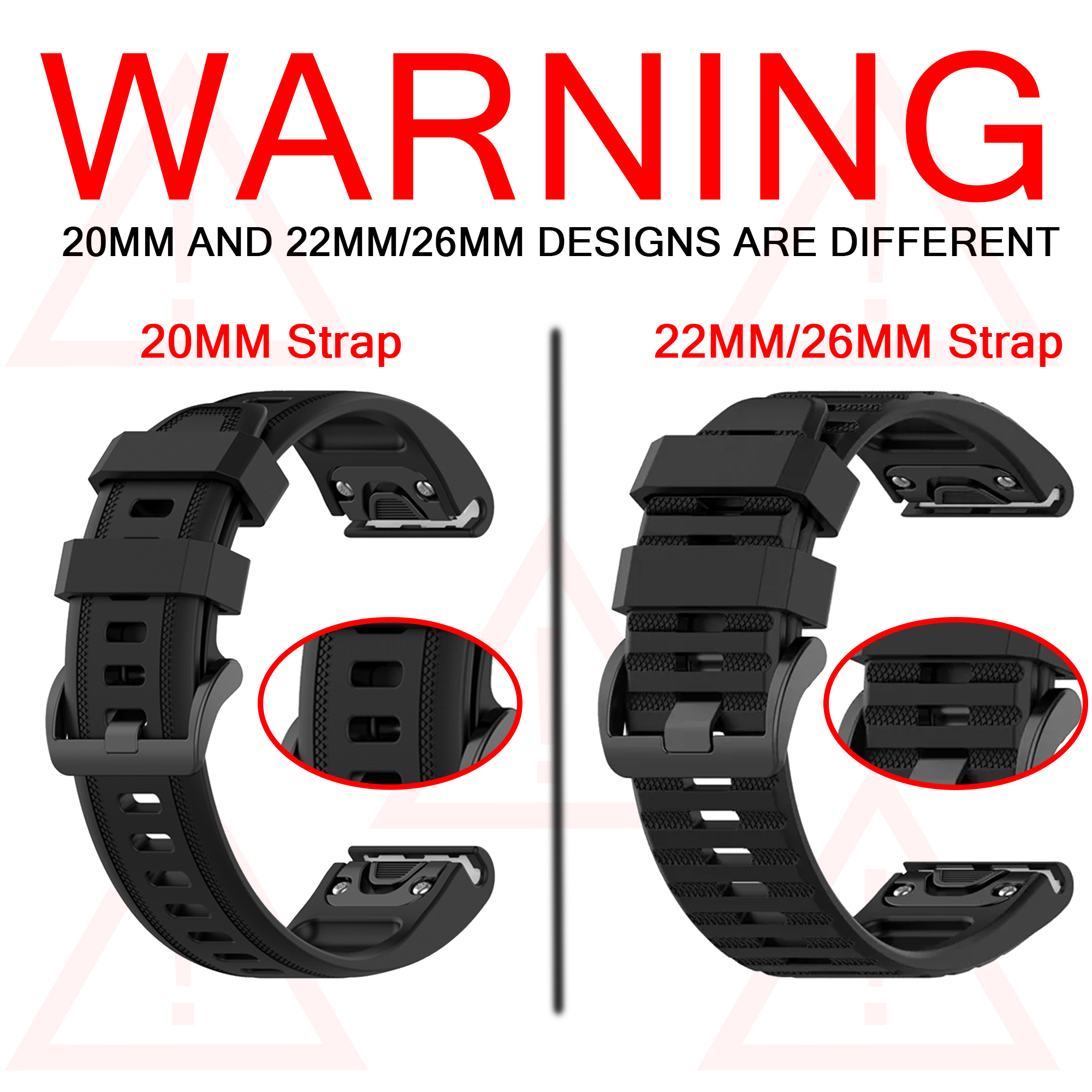 Watch Bands For Garmin Fenix 8 - Silicone Watch Band 22Mm avaliação e preço