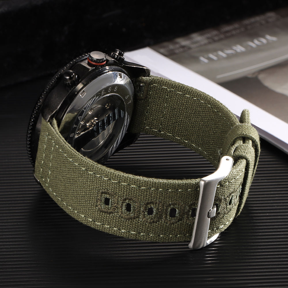 Nylon Woven Canvas Watch Band  - Canvas Strap Watch avaliação e preço