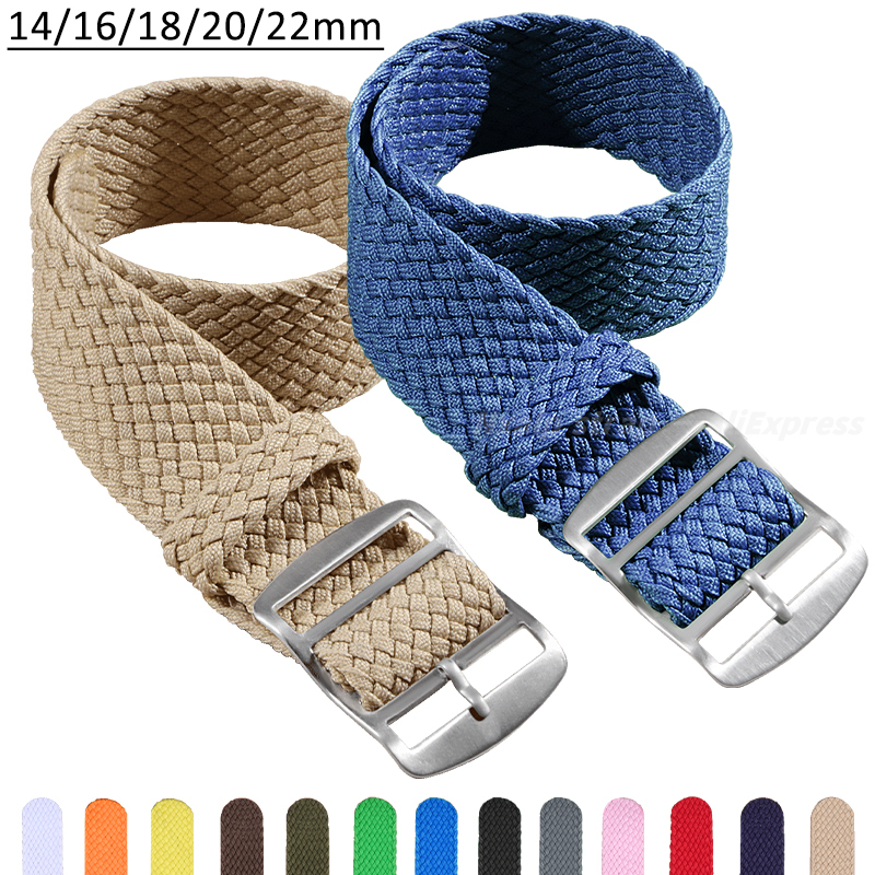 14mm 16mm 18mm 20mm 22mm Nylon - Perlon Strap Woven avaliação e preço