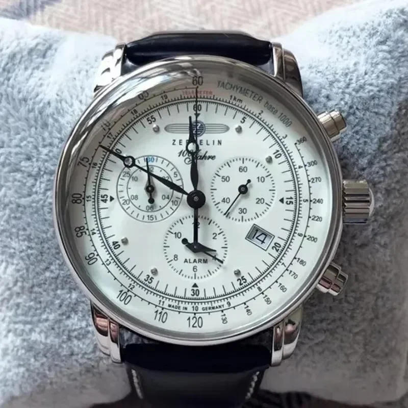 Zeppelin Airship Automatic Dat - Leather Watch Band Men avaliação e preço