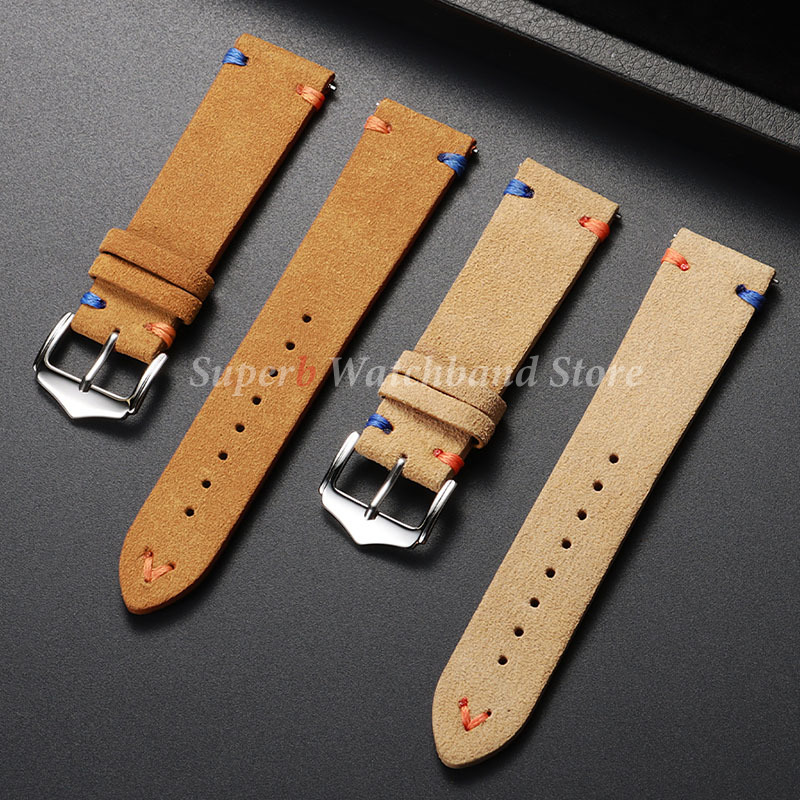 Suede Leather Watch Strap 18mm - Suede Strap Watch avaliação e preço