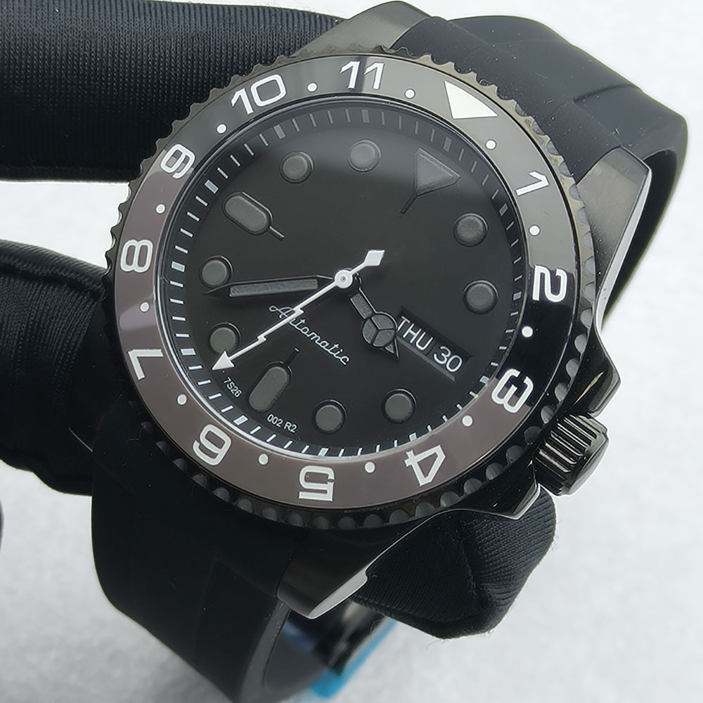 40MM NH36 Watch Black Men's St - Stainless Bracelet Diver avaliação e preço