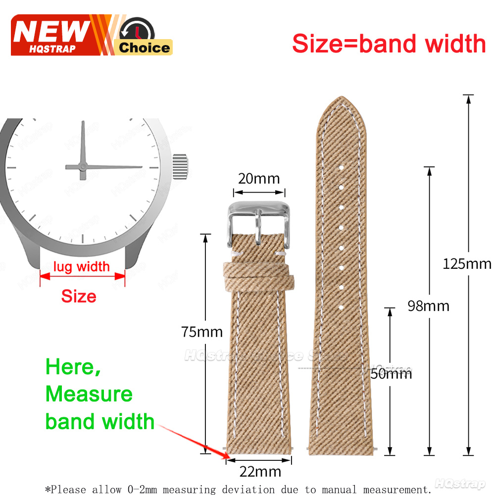 Nylon Denim Fabric Watch Strap - Canvas Strap Watch avaliação e preço
