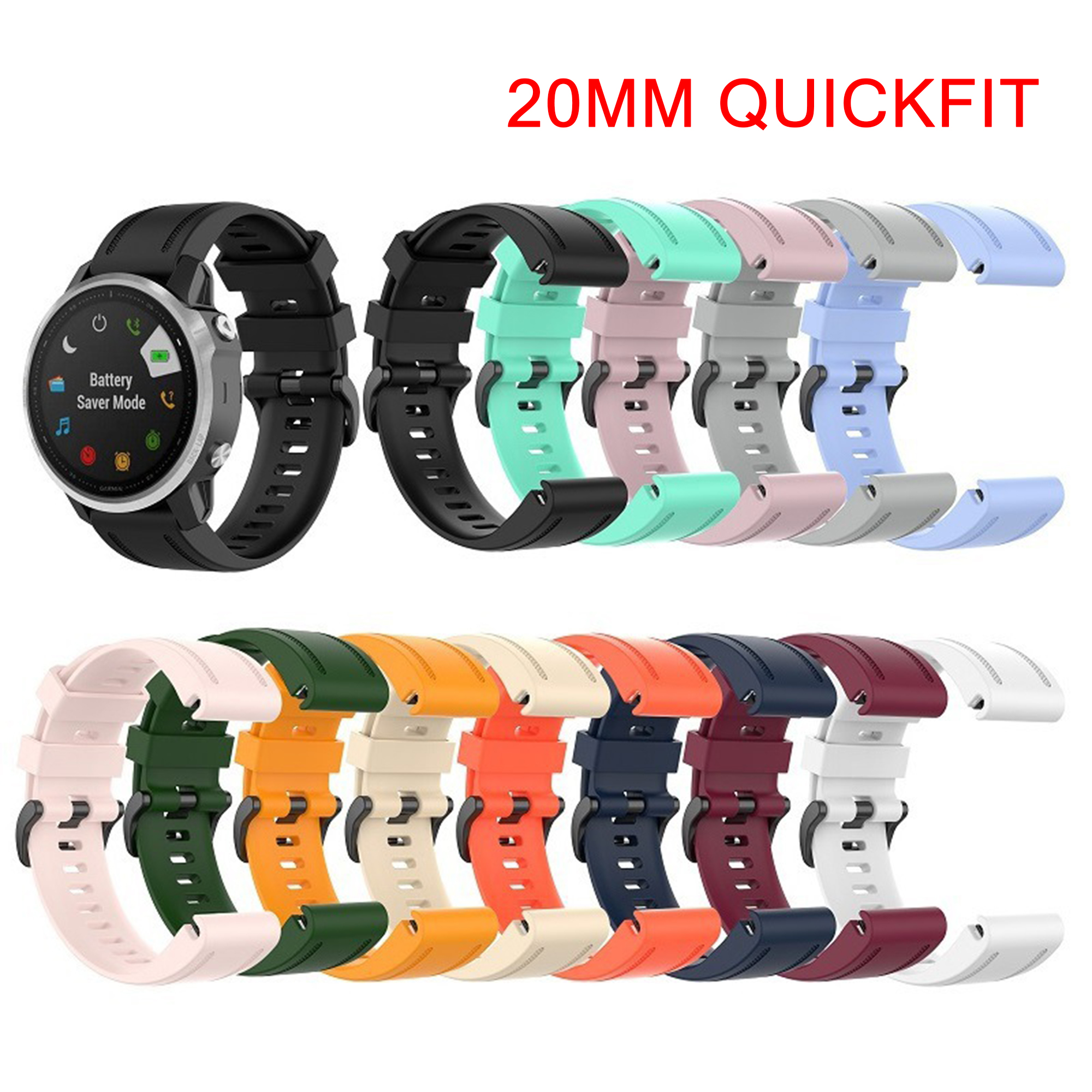 QuickFit 26mm 20mm 22mm Watchb - Silicone Watch Band 22Mm avaliação e preço