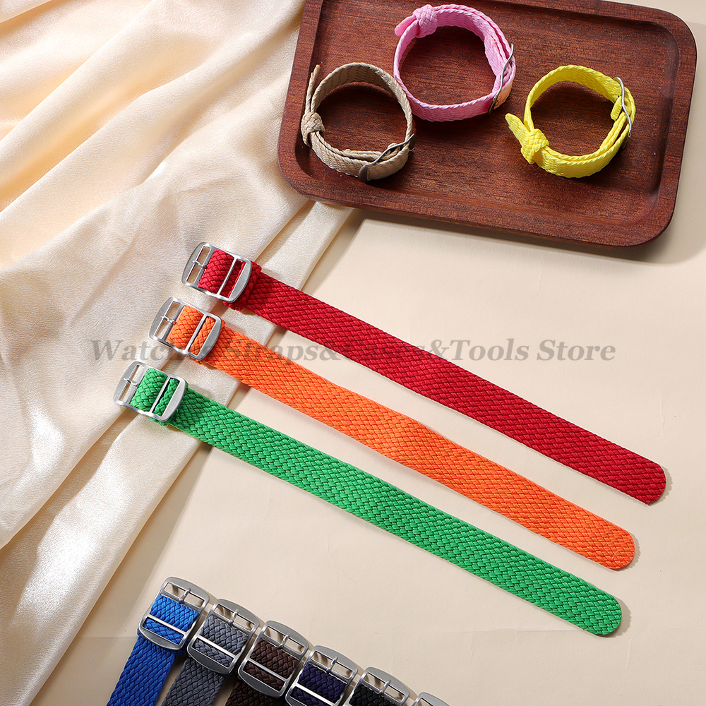 14mm 16mm 18mm 20mm 22mm Nylon - Perlon Strap Woven avaliação e preço