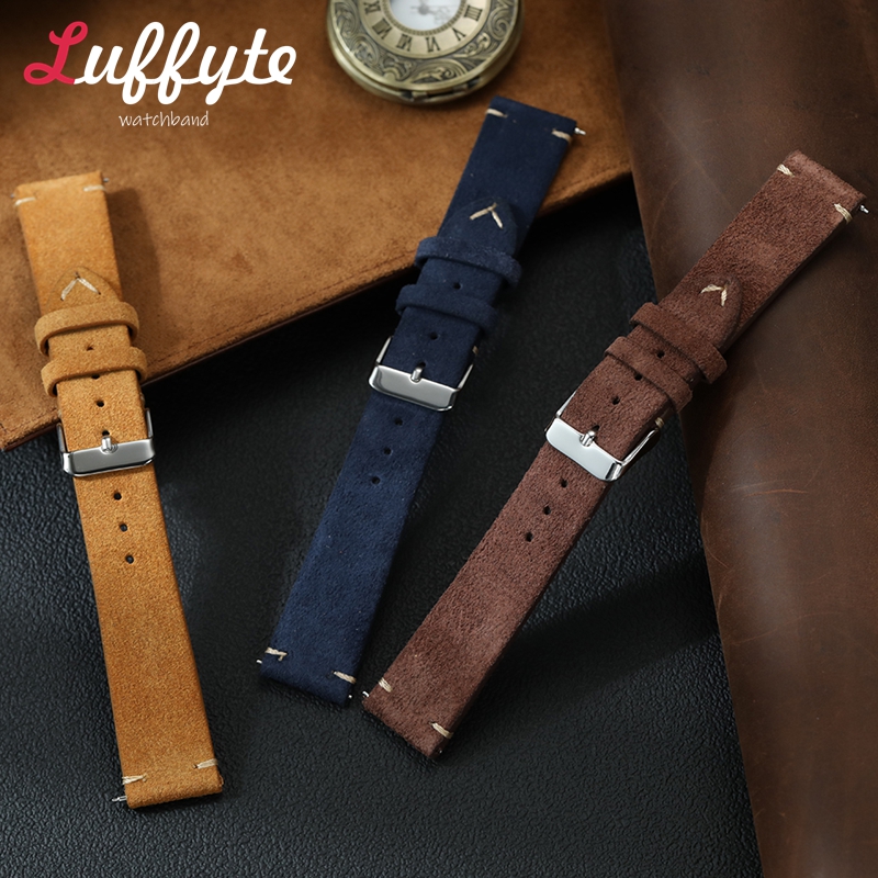 Vintage Suede Leather Watch Ba - Suede Strap Watch avaliação e preço
