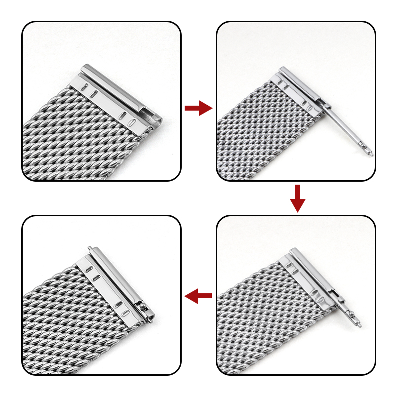 18mm 20mm 22mm 24mm Bands Univ - Mesh Strap Metal avaliação e preço