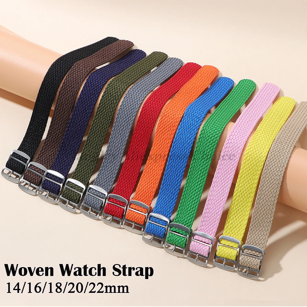 14mm 16mm 18mm 20mm 22mm Fabri - Perlon Strap Woven avaliação e preço