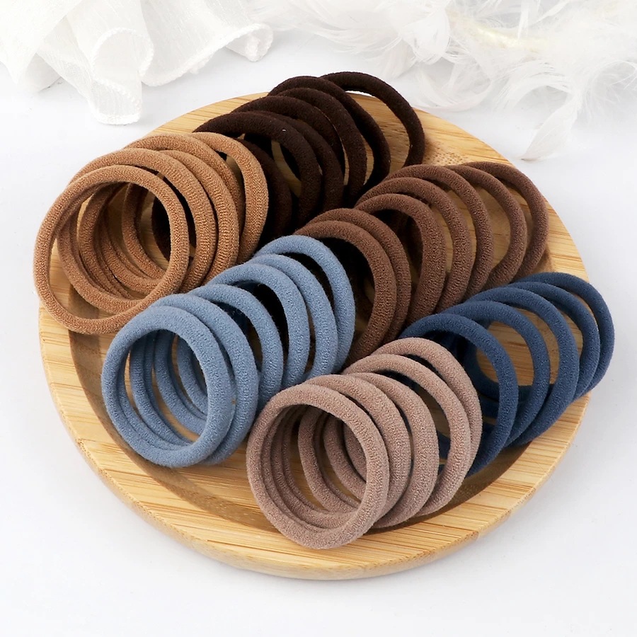 50PCS/Set Women Girls Basic Ha - Silicone Band Women avaliação e preço