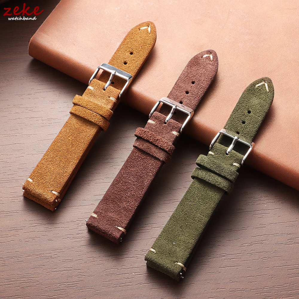 Vintage Soft Suede Leather Str - Suede Strap Watch avaliação e preço