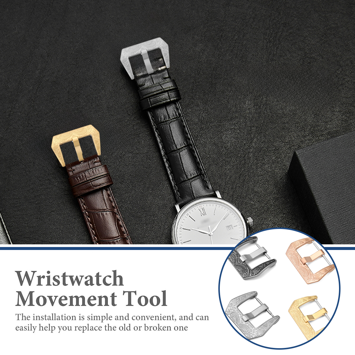 18mm 20mm 22mm Vintage Metal W - Leather Watch Band Men avaliação e preço