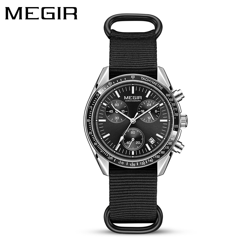 MEGIR 2247 New Luxury Men's Wa - Canvas Strap Watch avaliação e preço