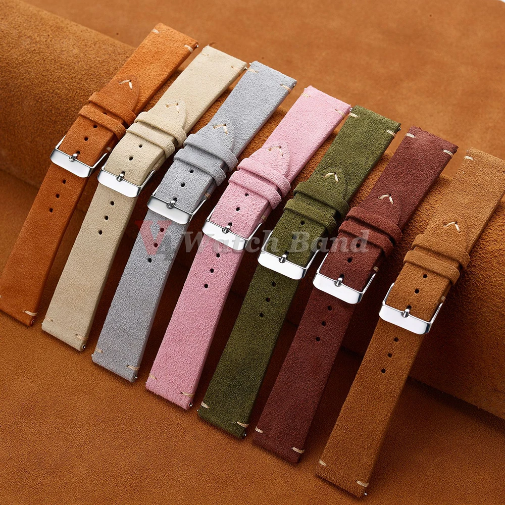 14mm 16mm 18mm Wristband Quick - Suede Strap Watch avaliação e preço