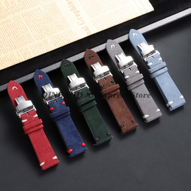 18mm 20mm 22mm Quick Release S - Suede Strap Watch avaliação e preço