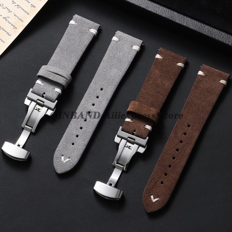 18mm 20mm 22mm Quick Release S - Suede Strap Watch avaliação e preço
