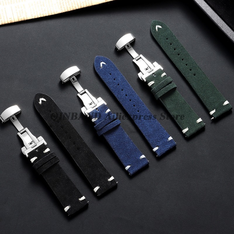 18mm 20mm 22mm Quick Release S - Suede Strap Watch avaliação e preço