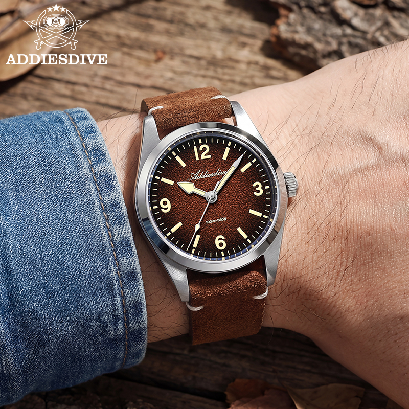 ADDIESDIVE Japan 2035 Super Lu - Suede Strap Watch avaliação e preço