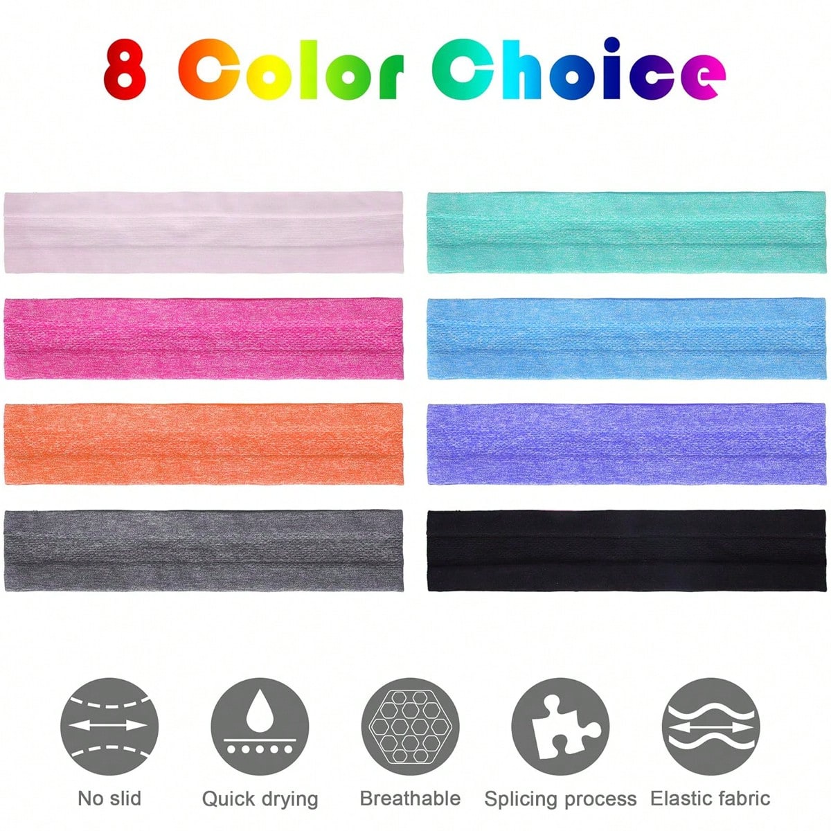 Sweatbands Non Slip Headbands  - Silicone Band Women avaliação e preço