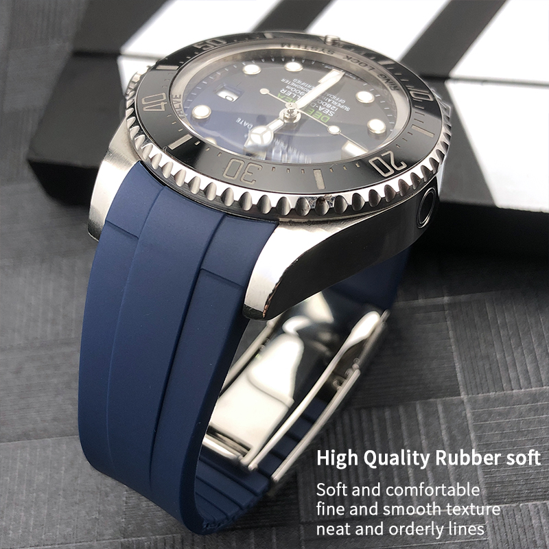 21mm Silicone Rubber Watch Ban - Rubber Strap Diver avaliação e preço