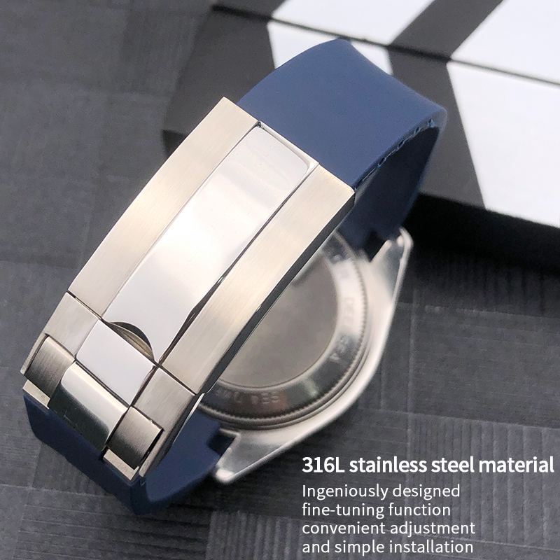 21mm Silicone Rubber Watch Ban - Rubber Strap Diver avaliação e preço