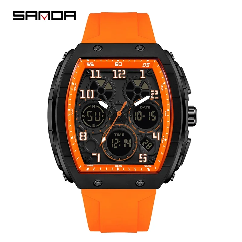 SANDA 6157 New Fashion Men's E - Rubber Strap Diver avaliação e preço