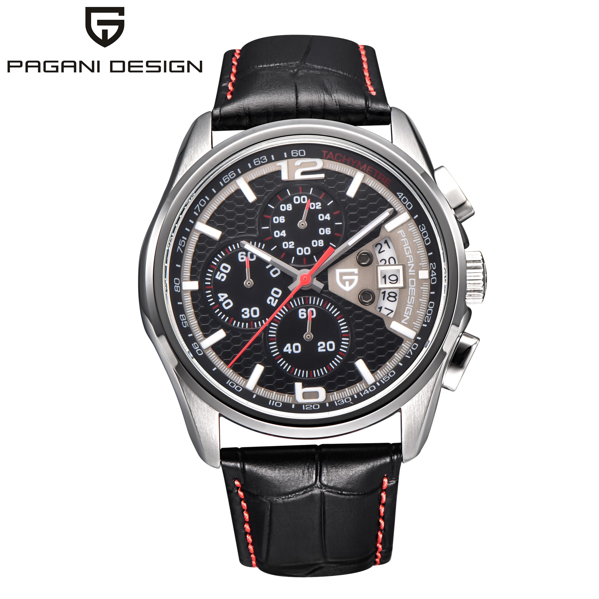 Pagani PD3306 Mens Quartz Watc - Leather Watch Band Men avaliação e preço
