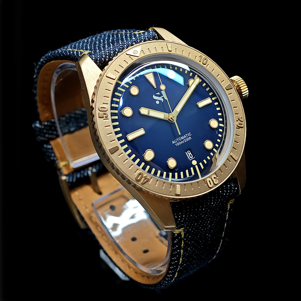 42mm Bronze Mens Watch Mechani - Canvas Strap Watch avaliação e preço