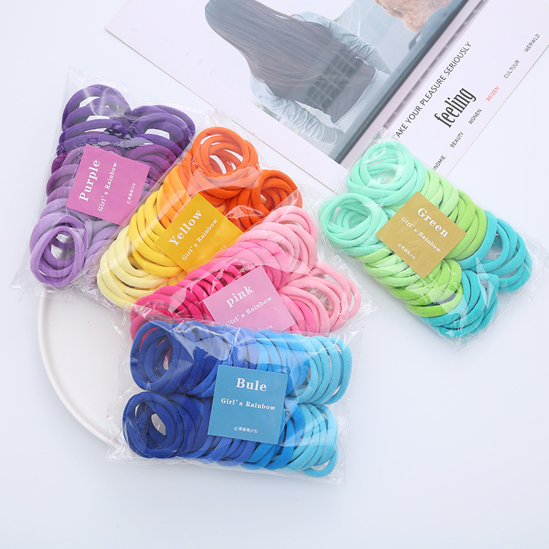 50PCS/Set Women Girls Basic Ha - Silicone Band Women avaliação e preço