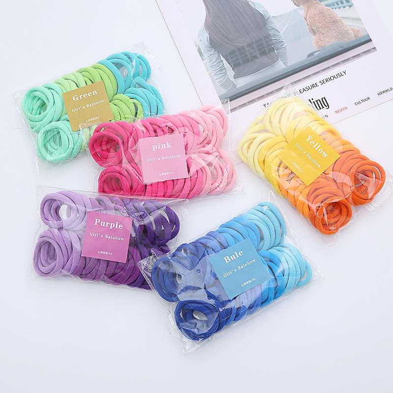 50PCS/Set Women Girls Basic Ha - Silicone Band Women avaliação e preço