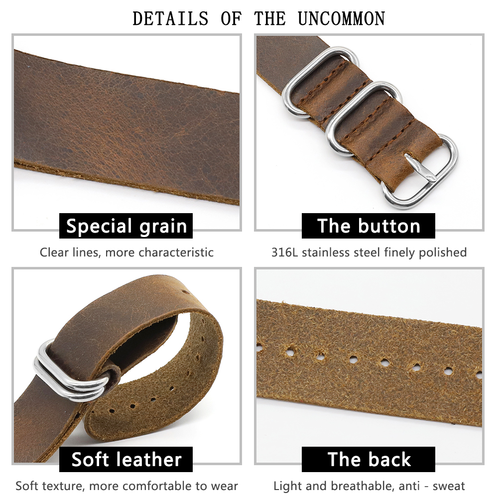 Genuine Leather Watch Band 18m - Suede Strap Watch avaliação e preço