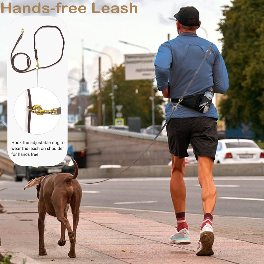 Multi Function Leather Dog Lea - Leather Strap Quick Release avaliação e preço