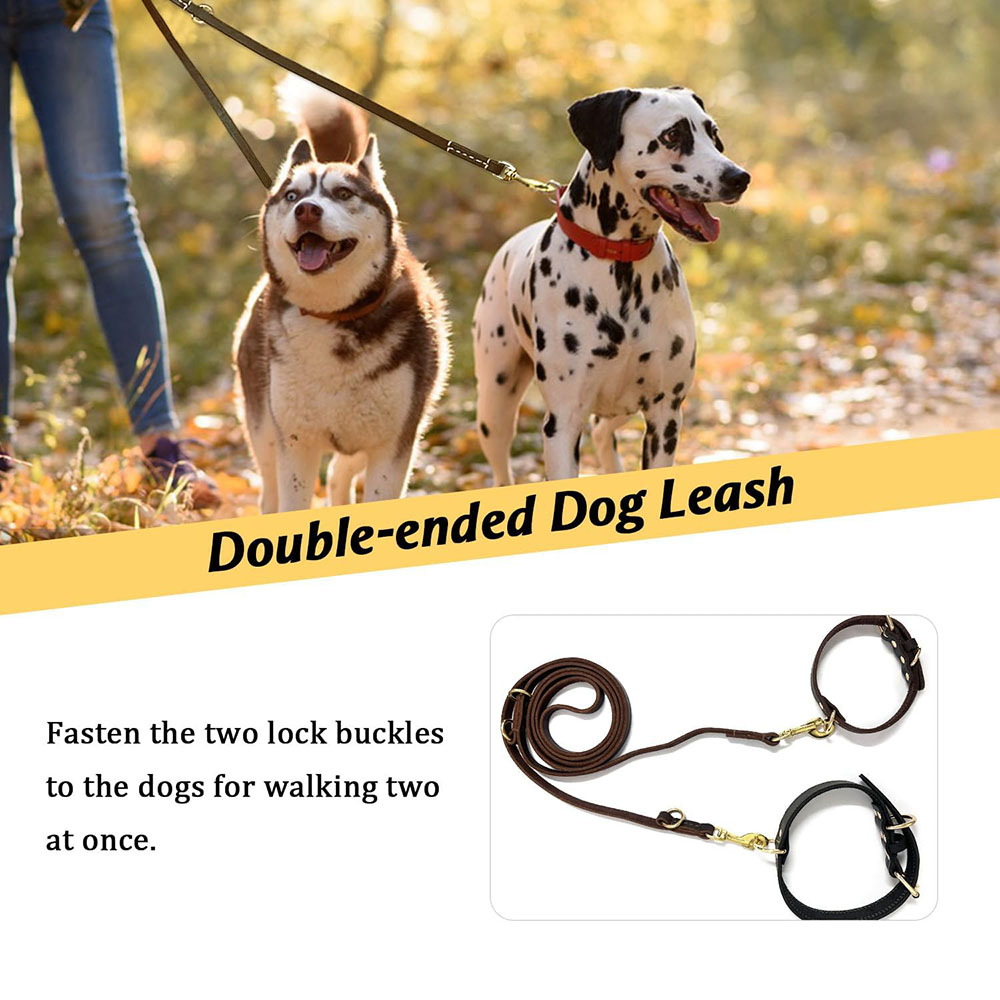 Multi Function Leather Dog Lea - Leather Strap Quick Release avaliação e preço