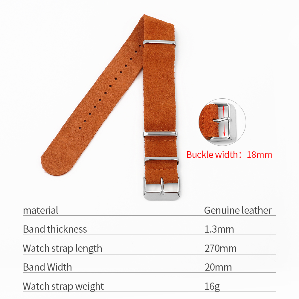 18mm 20mm 22mm Vintage Soft Su - Suede Strap Watch avaliação e preço