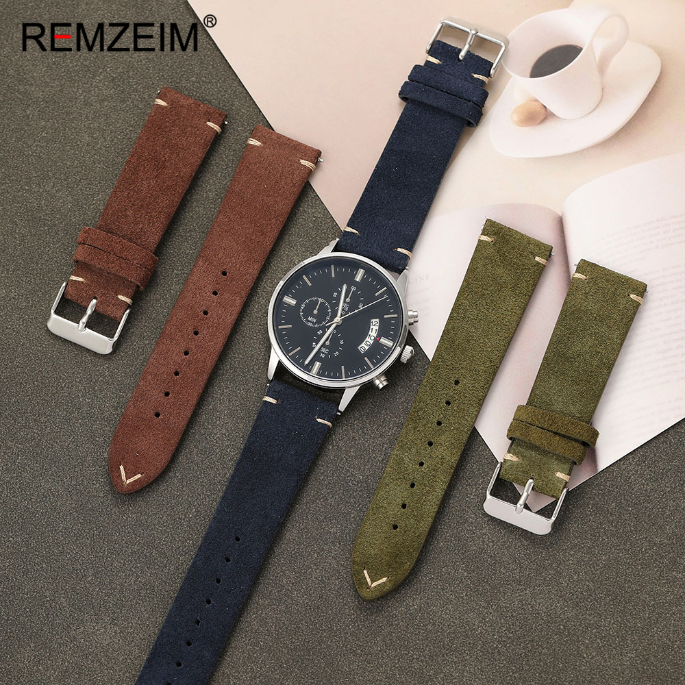 Unisex Suede Leather Watch Bel - Suede Strap Watch avaliação e preço