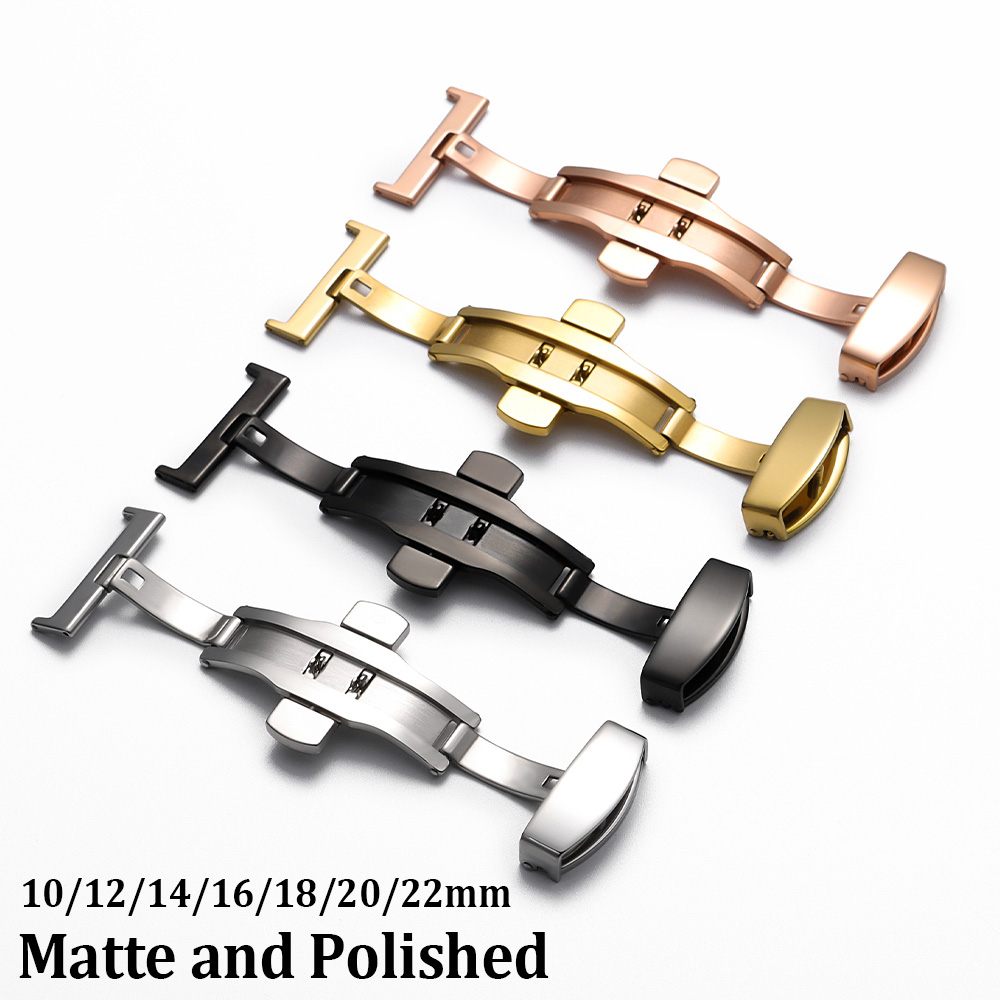10/12/14/16/18/20/22mm Polishe - Butterfly Clasp Deployant avaliação e preço