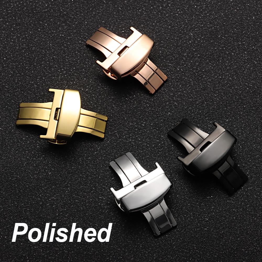 10/12/14/16/18/20/22mm Polishe - Butterfly Clasp Deployant avaliação e preço